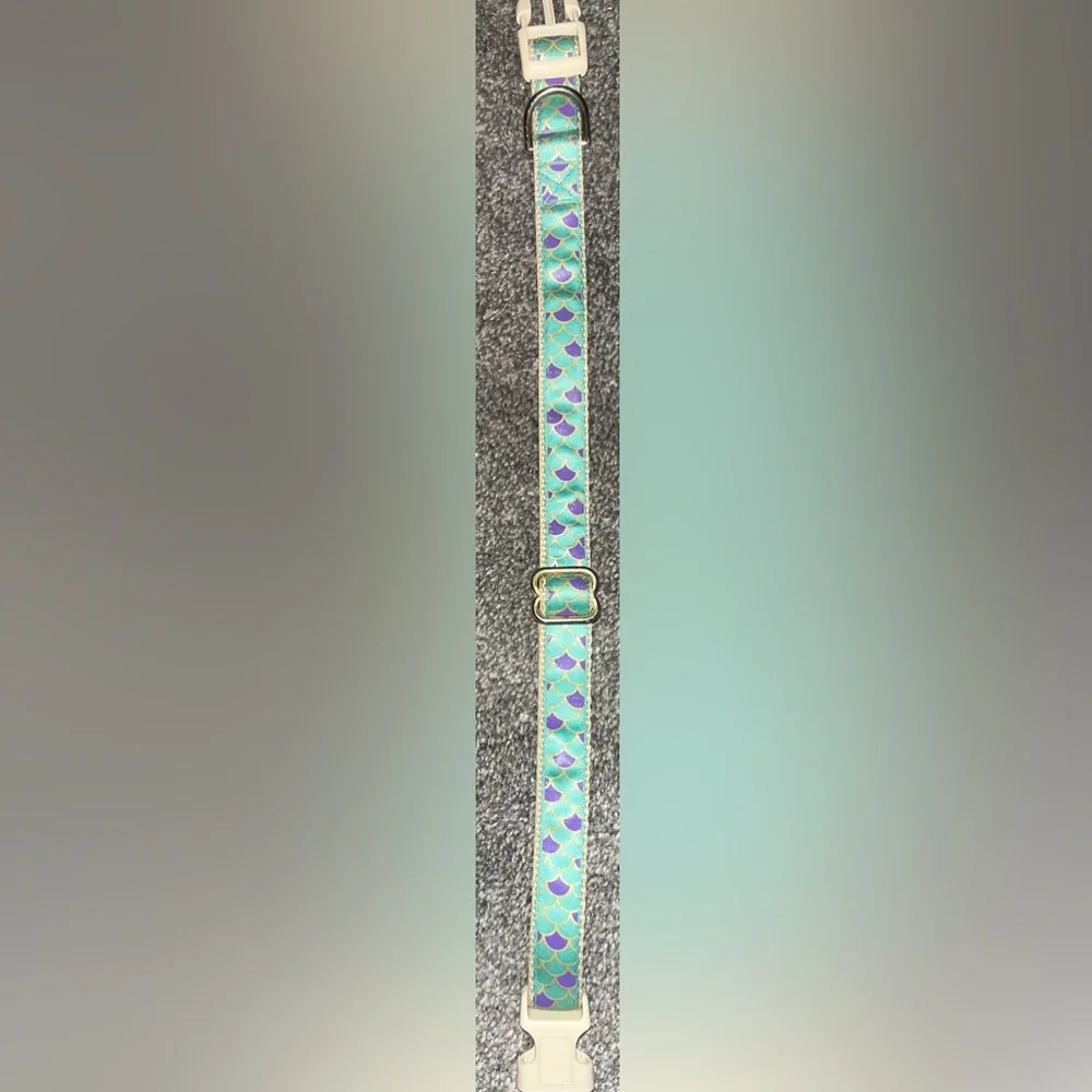 Purple & Teal Mermaid Dog Collar